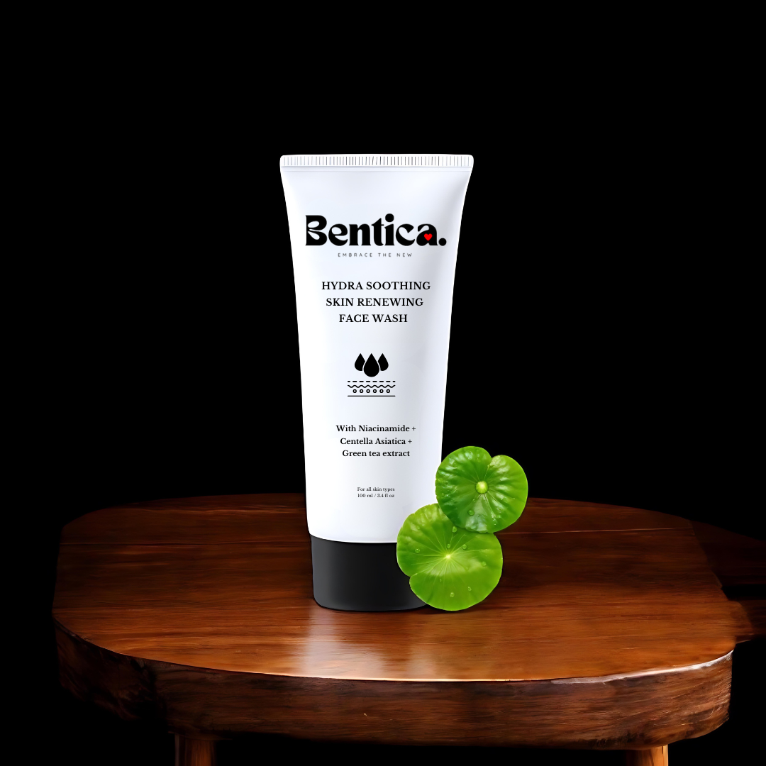 Bentica hydrating face wash with Niacinamide.