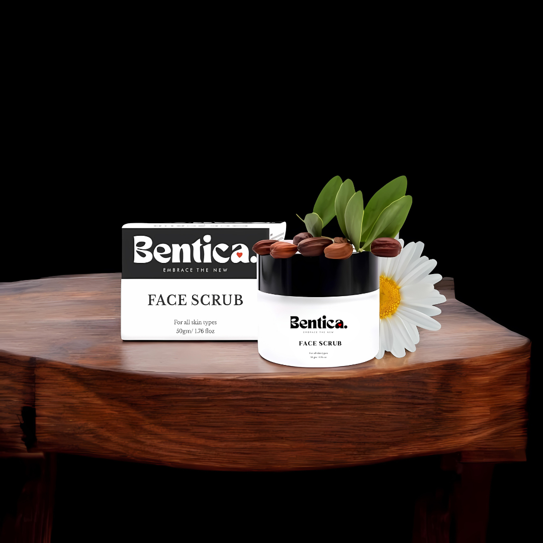 Exfoliating scrub with Jojoba beads by Bentica.